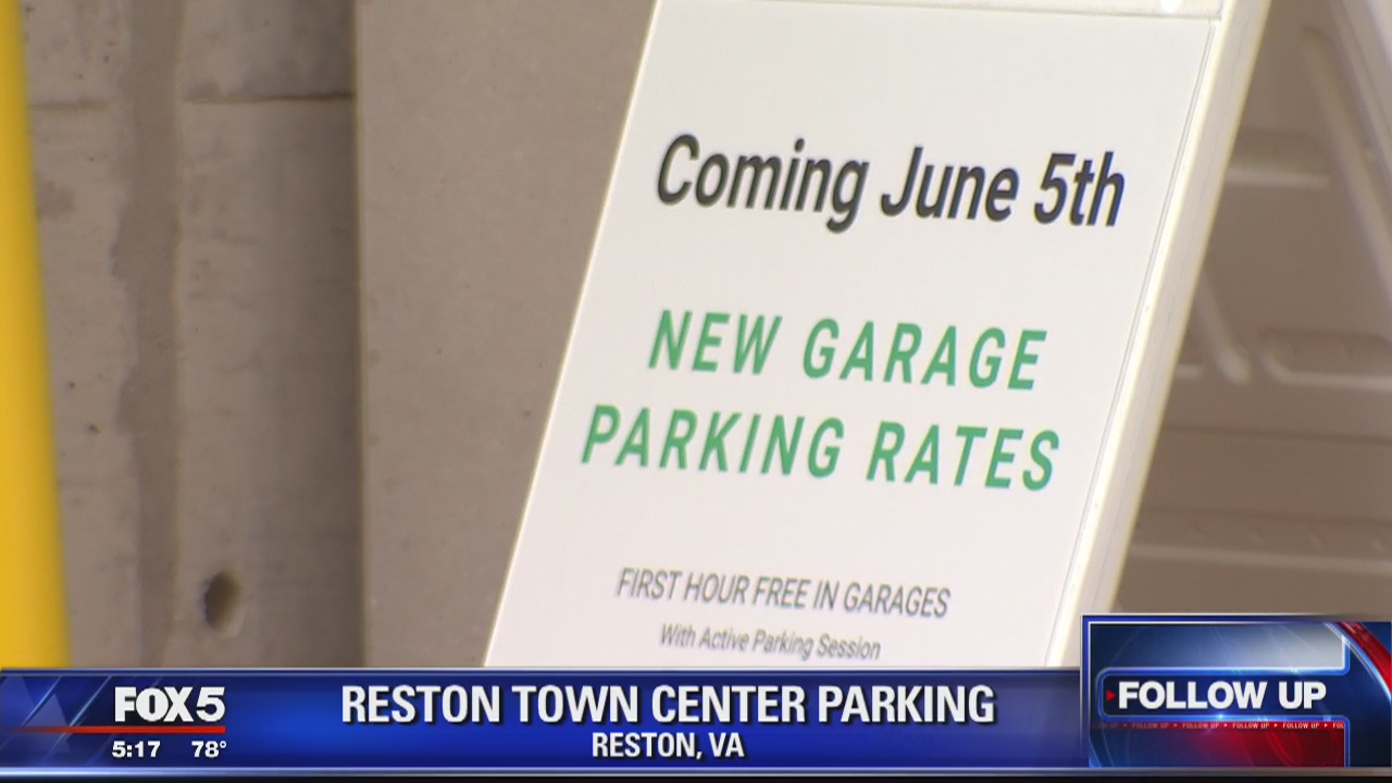 Weekday parking will be free for first hour, after 5 pm at Reston Town Center