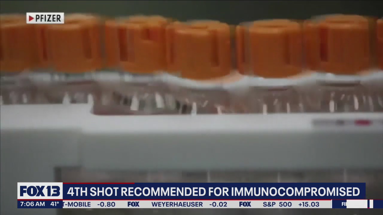 4th shot recommended for immunocompromised