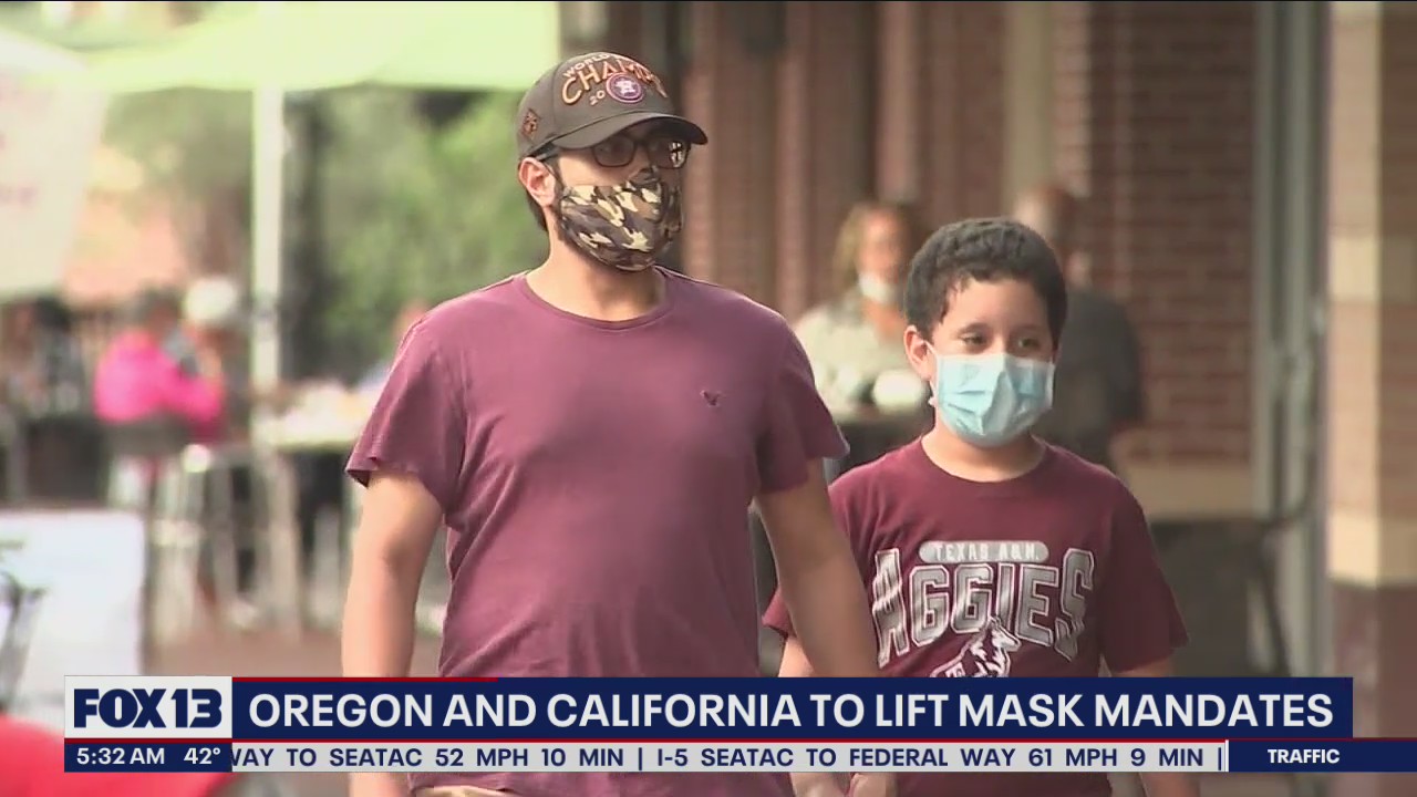 Oregon, California to lift mask mandates