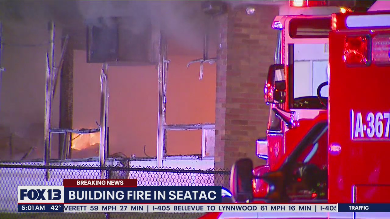 Vacant building fire in SeaTac