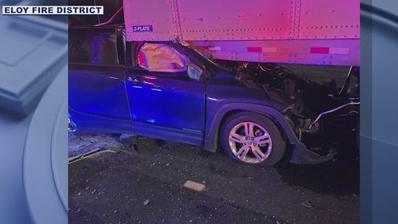 Trapped driver rescued from I-10 crash