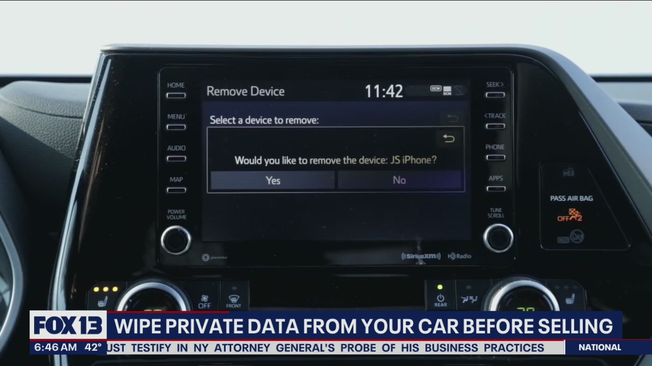 Wipe private data from your car before selling