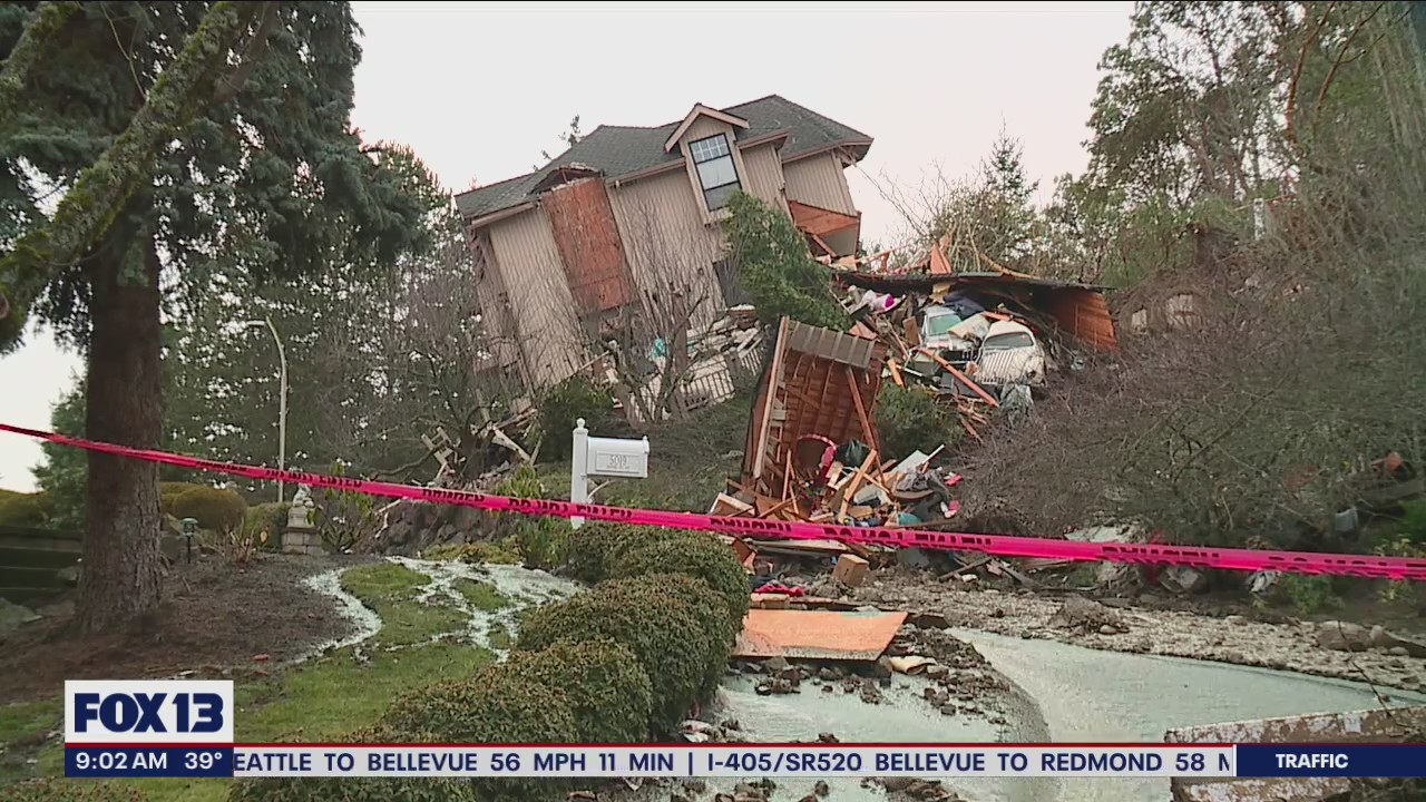 Bellevue house demolished after landslide