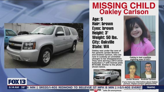 New missing poster for Oakley Carlson