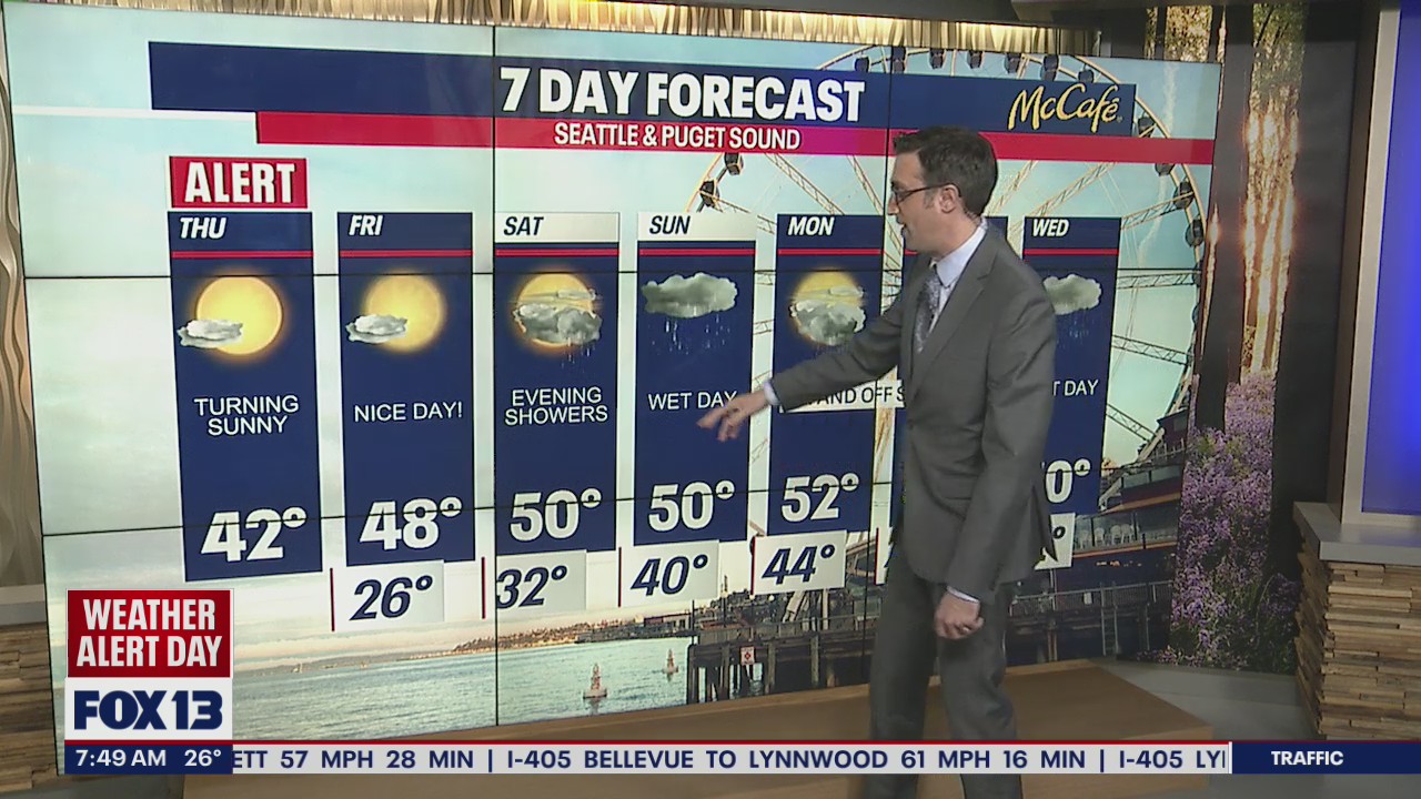 Parts of Western Washington saw snow Thursday morning