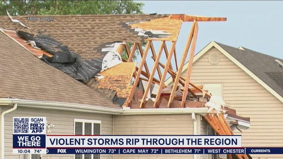 Powerful storms leave behind damage in Milford, Delaware