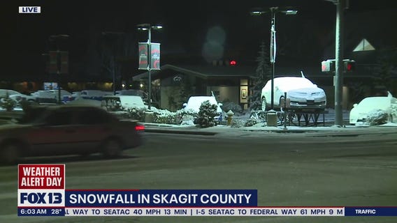 Slick roads in Mount Vernon