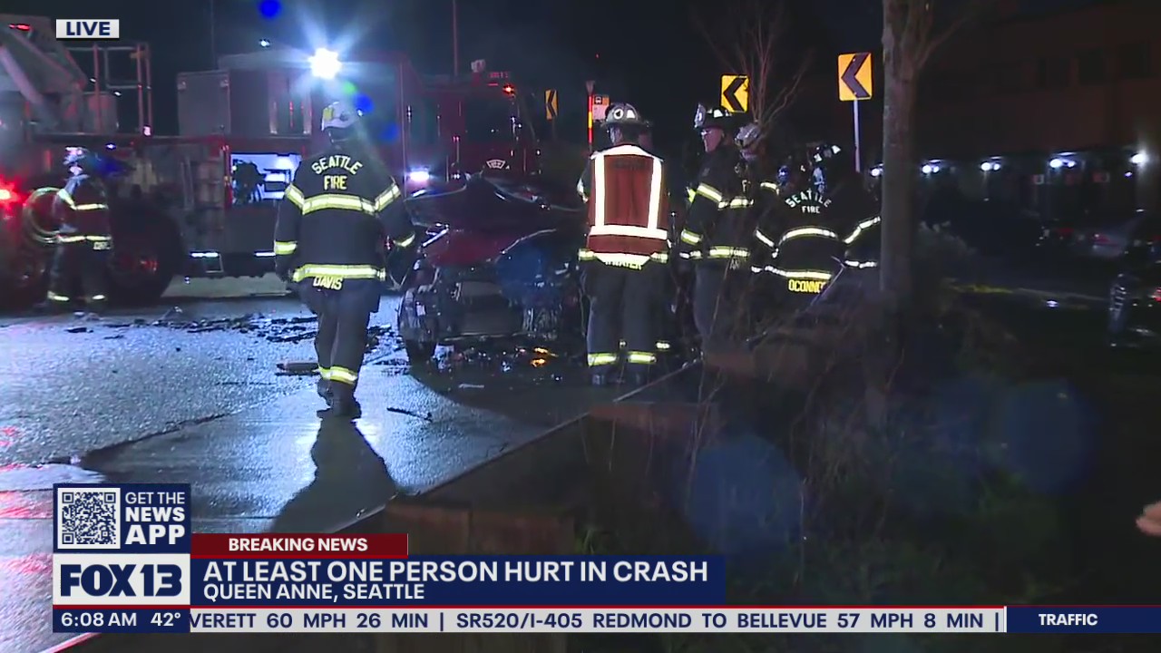 At least 1 hurt in Queen Anne crash