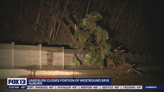 Landslide closes portion of westbound SR 18