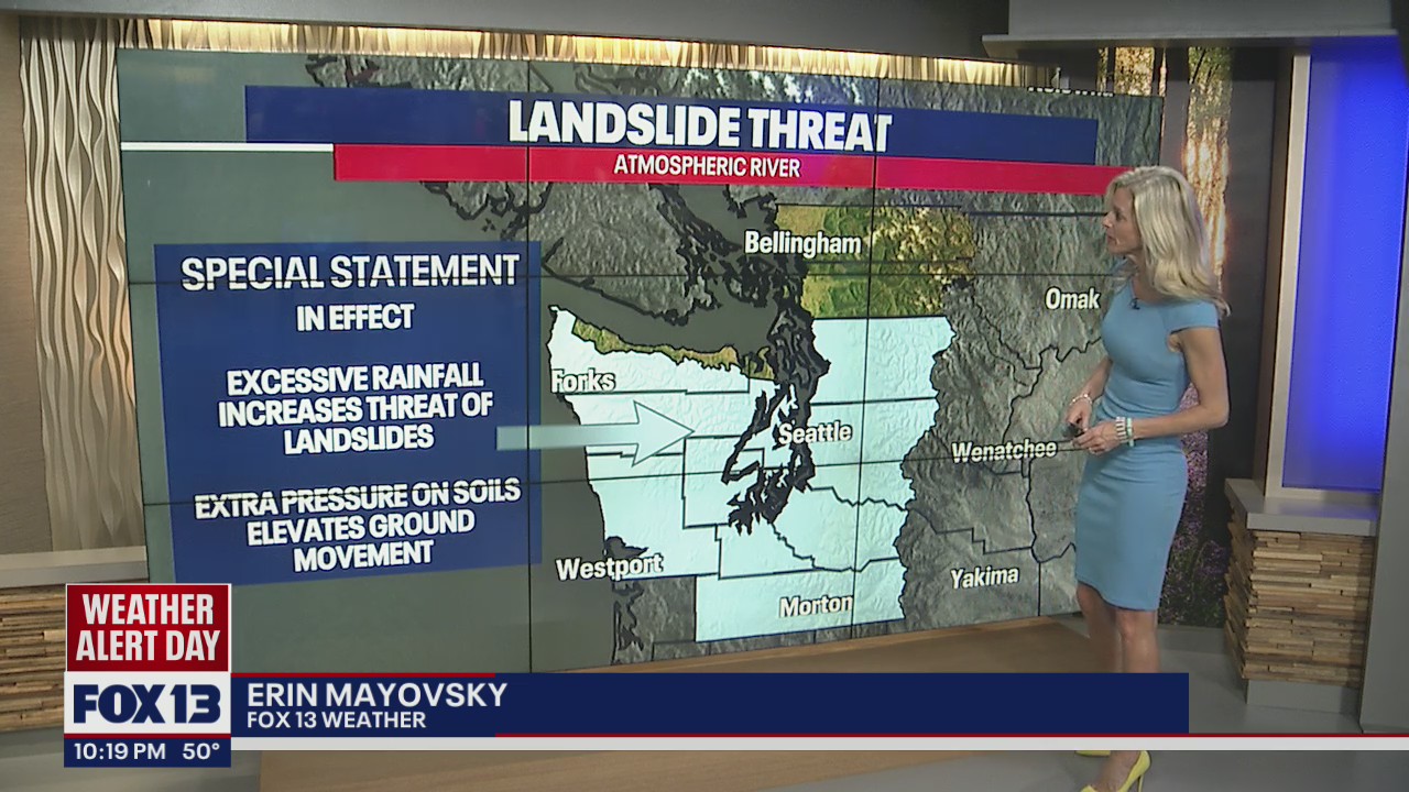 Threat of landslides after heavy rainfall