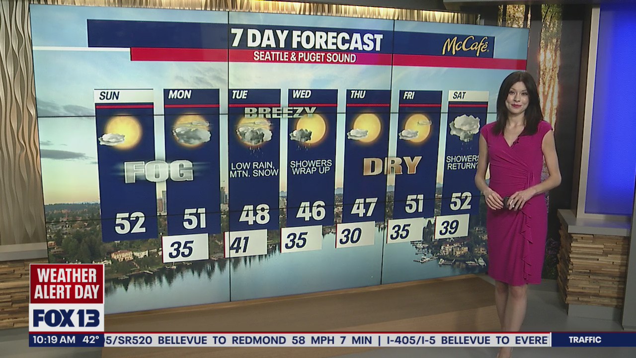Fog and rain heading into next week