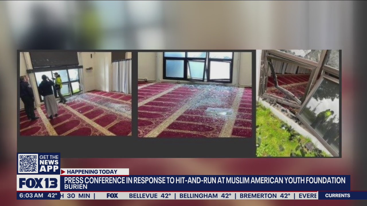 Muslim American Youth Foundation in Burien damaged in hit-and-run