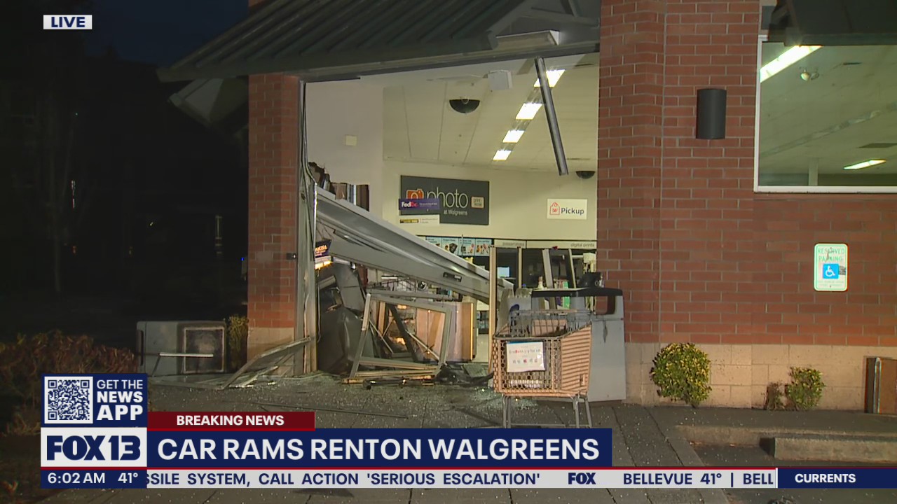 Car crashes into Renton Walgreens