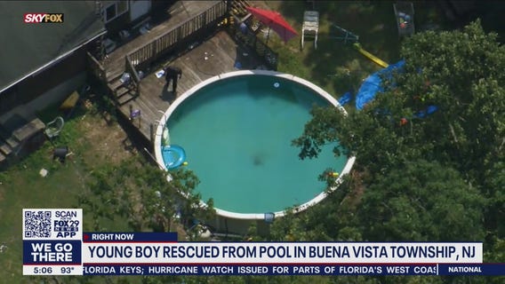 Boy rescued from pool in Buena Vista Twp., N.J.