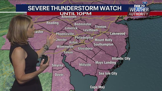 Severe Thunderstorm Watch in effect for area as temps hit mid-90s
