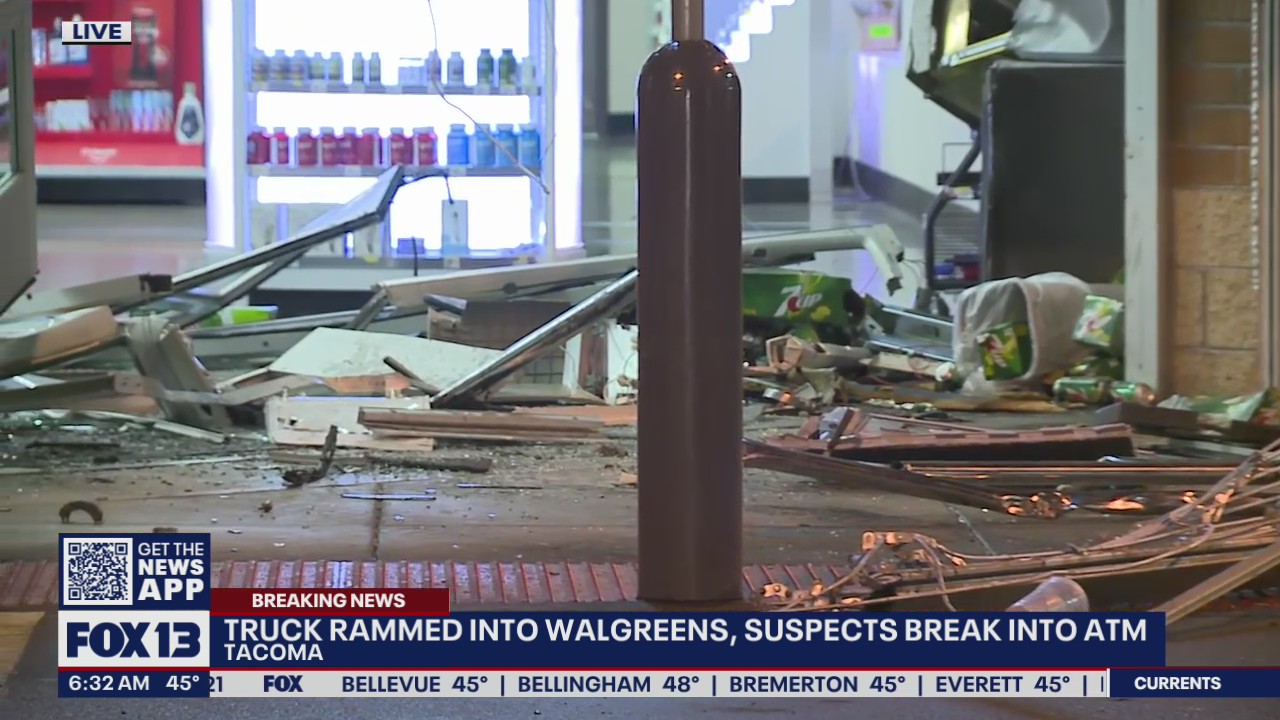 Suspects ram truck into Tacoma Walgreens