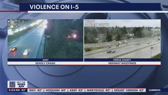 No injuries reported after shootings on I-5