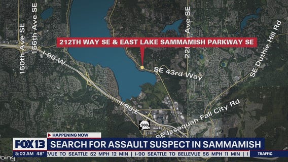 Police search for suspect who assaulted officer in Sammamish
