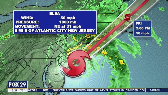 Weather Authority: Elsa brings heavy rain, gusting winds through Friday morning