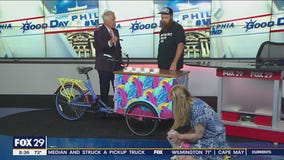 Local artist partners with White Dog Cafe to bring dog-friendly ice cream cart to locations