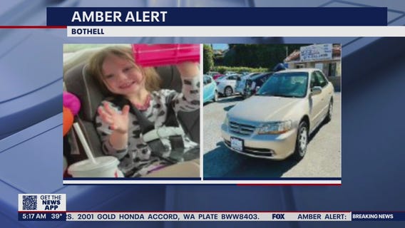 Amber Alert issued for 3-year-old girl from Bothell