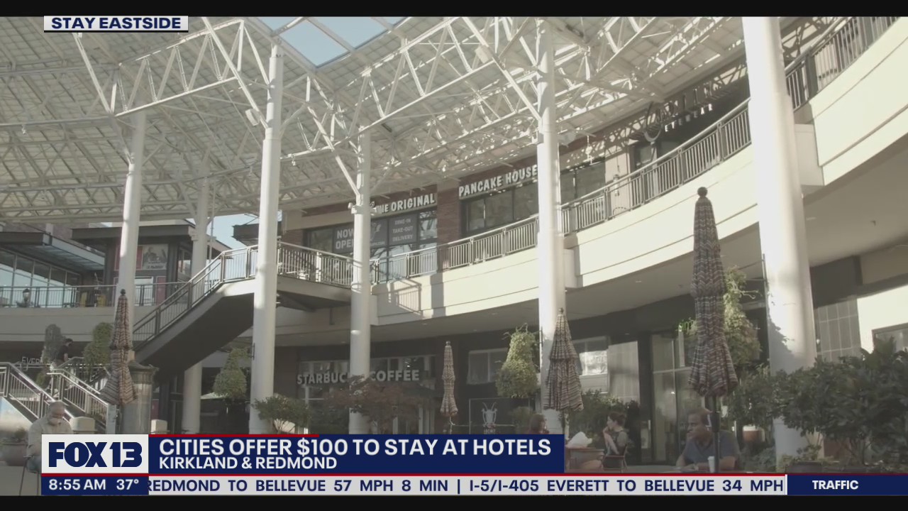 Redmond and Kirkland offering $100 to stay in their hotels