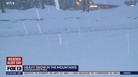 Heavy snow in the mountains