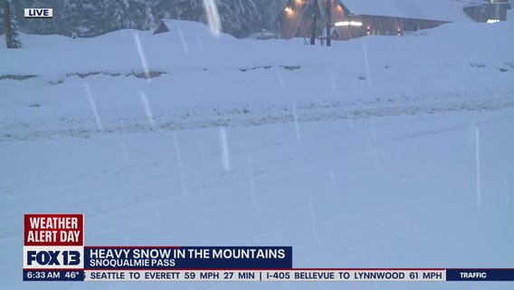 Heavy snow in the mountains