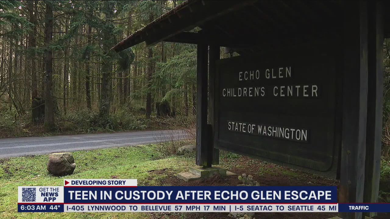 Teen in custody after Echo Glen escape