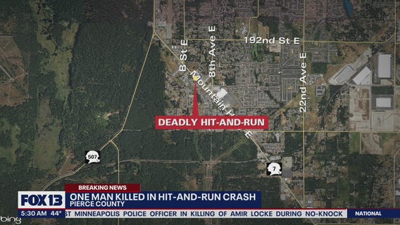 1 dead in hit-and-run crash in Pierce County