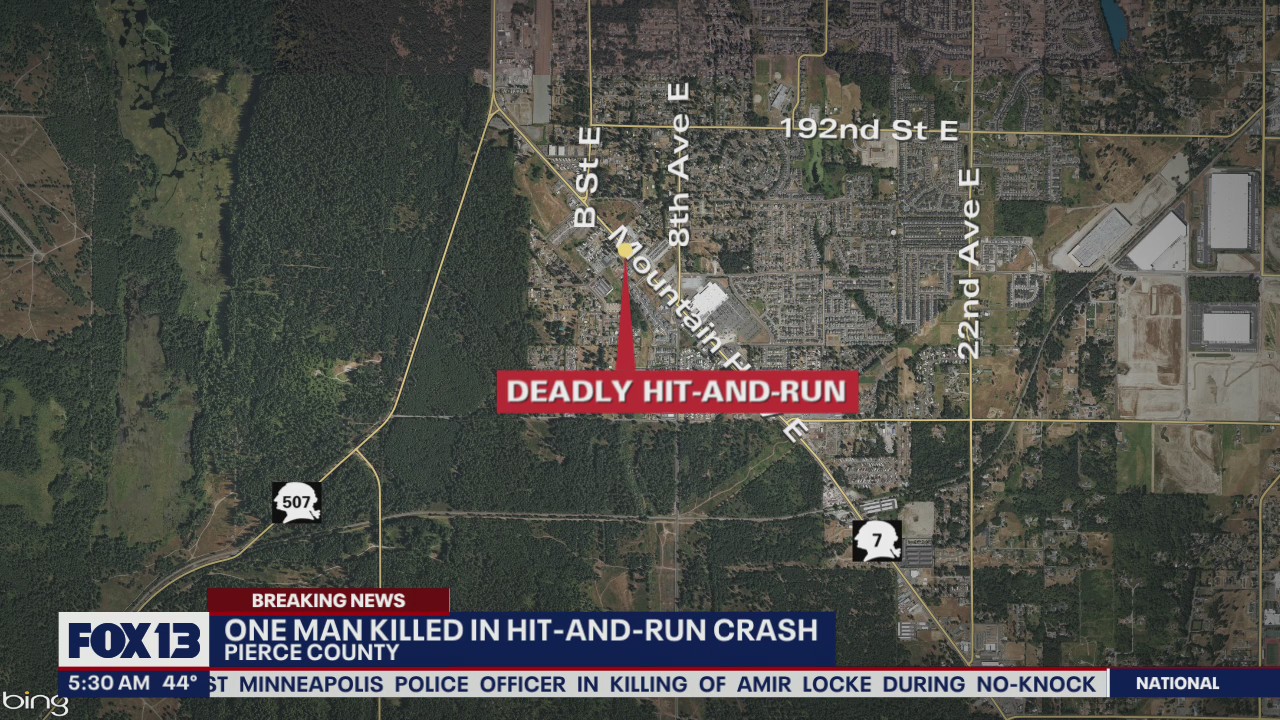 1 dead in hit-and-run crash in Pierce County