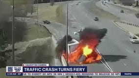 Caught on Camera: Box truck explosion on Minnesota highway