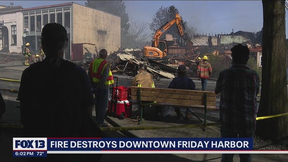 Fire destroys Friday Harbor's historic downtown