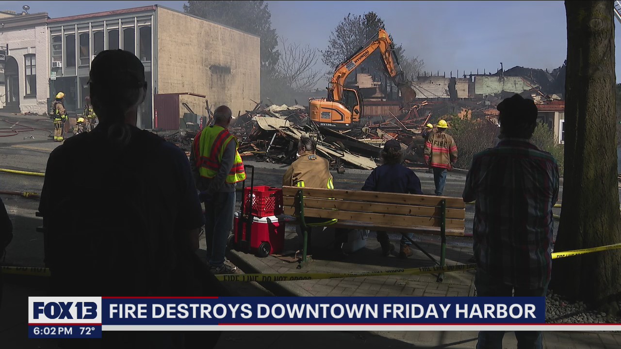 Fire destroys Friday Harbor's historic downtown