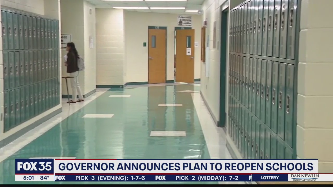 Governor announces plan to reopen schools