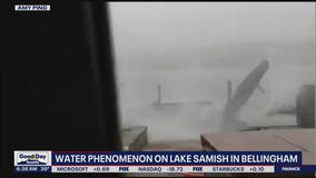 Watch: Possible waterspout wreaks havoc on dock in Washington
