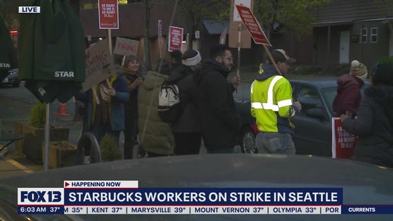 Starbucks workers go on strike in Seattle
