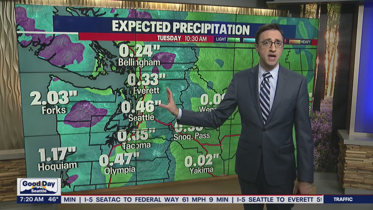 Seattle weather: When will rain be heaviest?