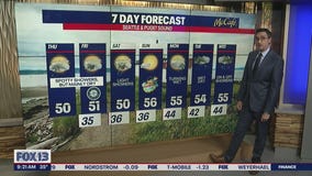 Spotty showers, but mainly dry weather for the next few days in the Puget Sound area