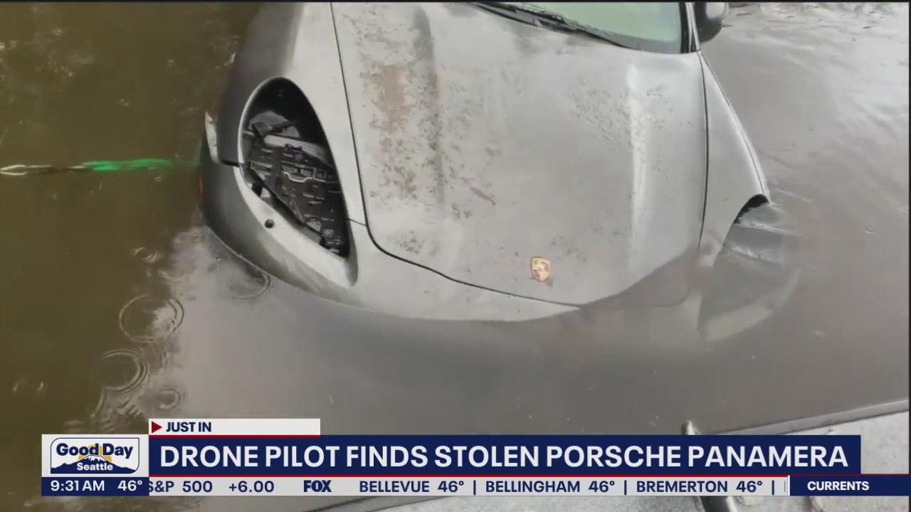 Drone pilot finds a stolen Porsche Panamera submerged in Jiggs Lake