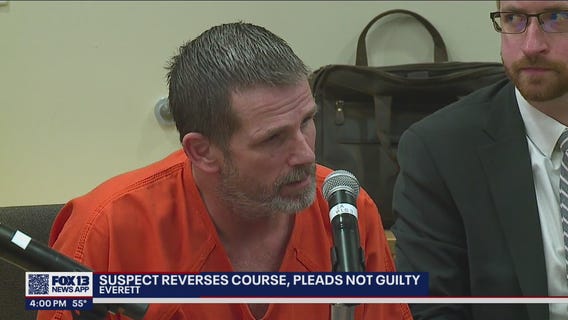Man accused of killing Everett police officer changes mind, pleads not guilty to all charges