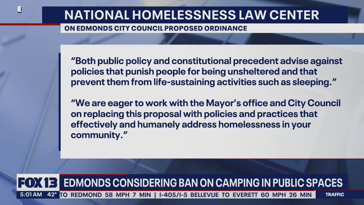 Edmonds considering ban on camping in public spaces