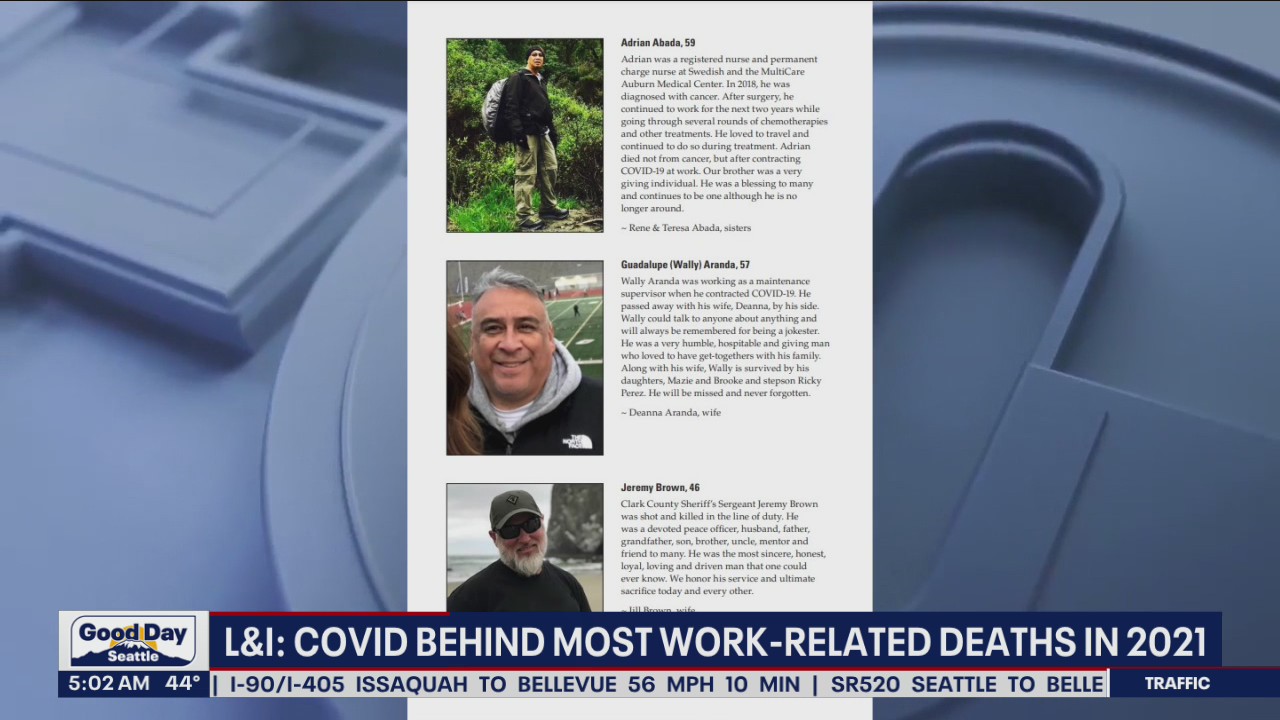 L&I: COVID behind most work-related deaths in 2021