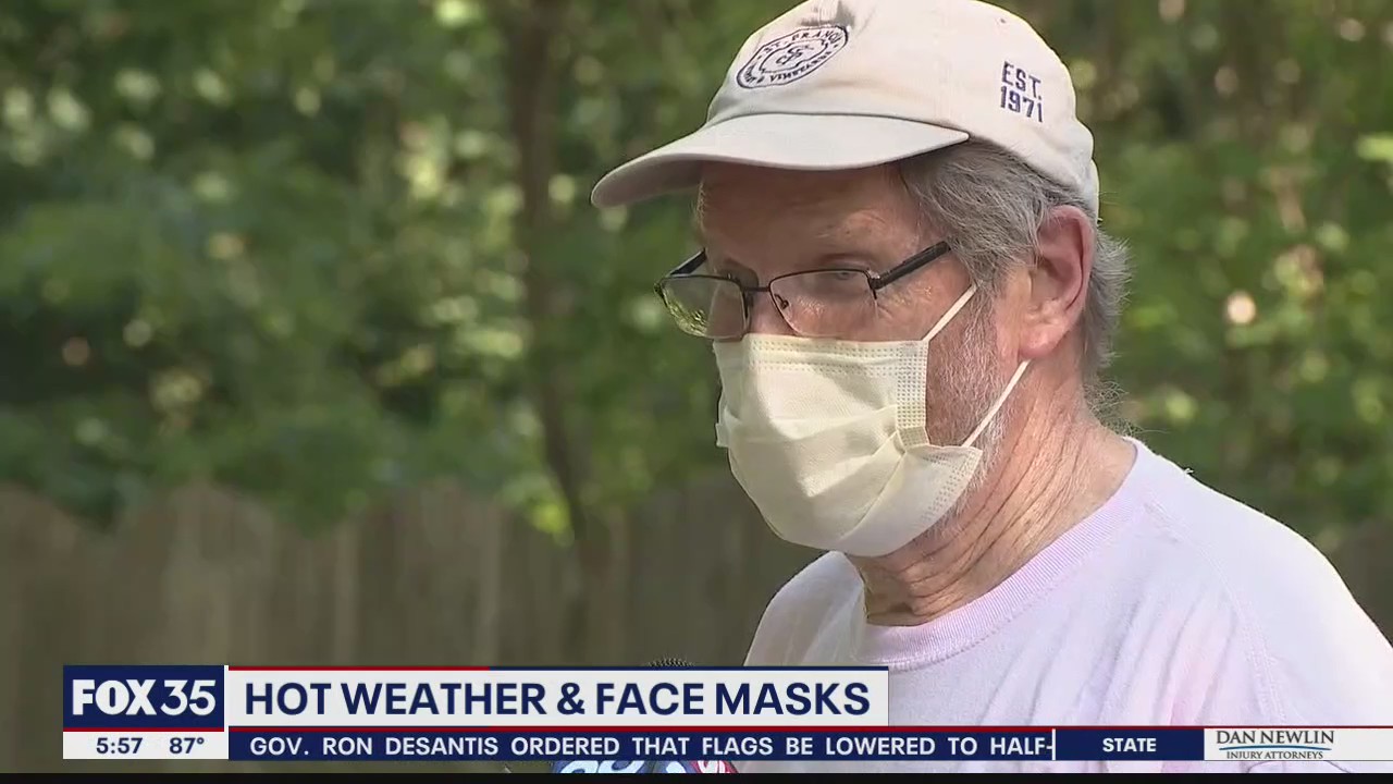 Hot weather makes it hard to tolerate face mask