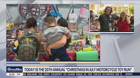 Today is the 25th annual Christmas in July Motorcycle Toy Run