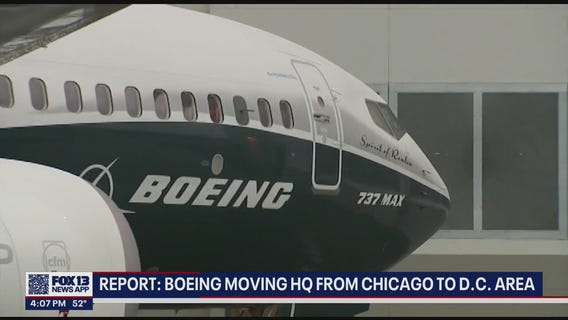 Boeing headquarters moving from Chicago to Washington D.C. area