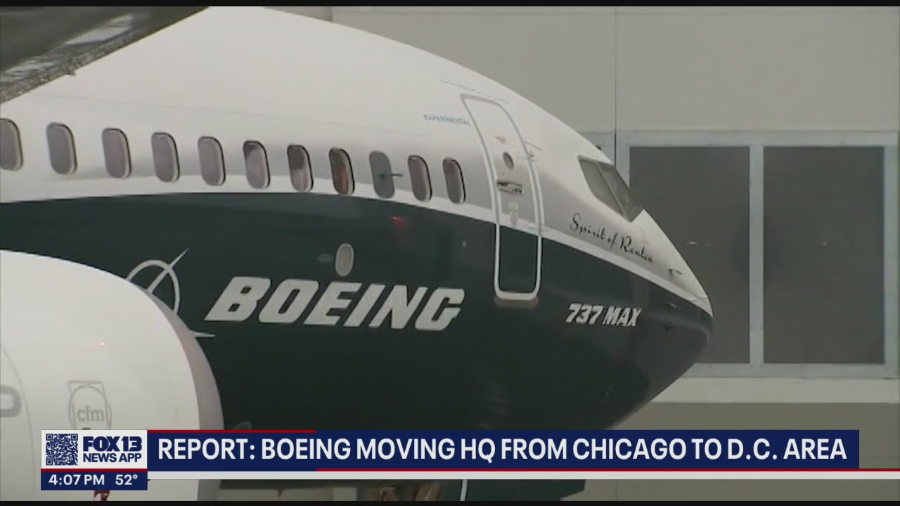 Boeing headquarters moving from Chicago to Washington D.C. area