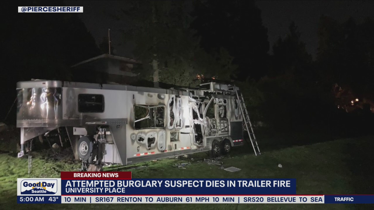 Attempted burglary suspect dies in trailer fire