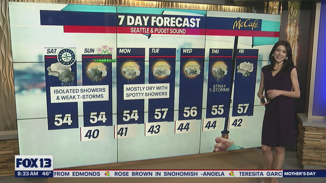 Isolated showers and weak thunderstorms this weekend
