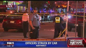 2 DC officers hospitalized after hit by pickup truck in Adams Morgan